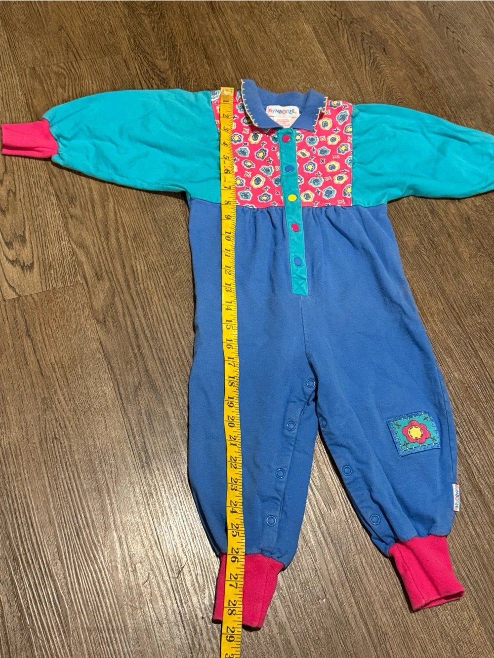 Vintage 1990’s Rainbow Tag Gymboree Colorful Colorblock Retro Romper Small 2T 3T